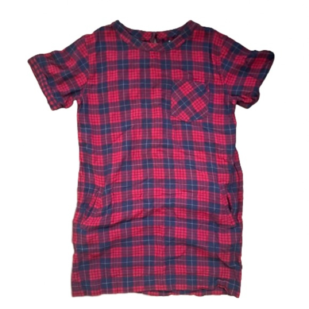 Madewell Short Sleeve Dress in Edina Plaid - Picture 3 of 5